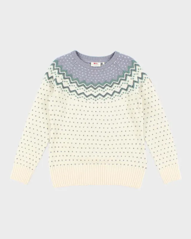 Women's Fjall Raven Patterned 100% Wool Knit Jumper - M sold by Rokit