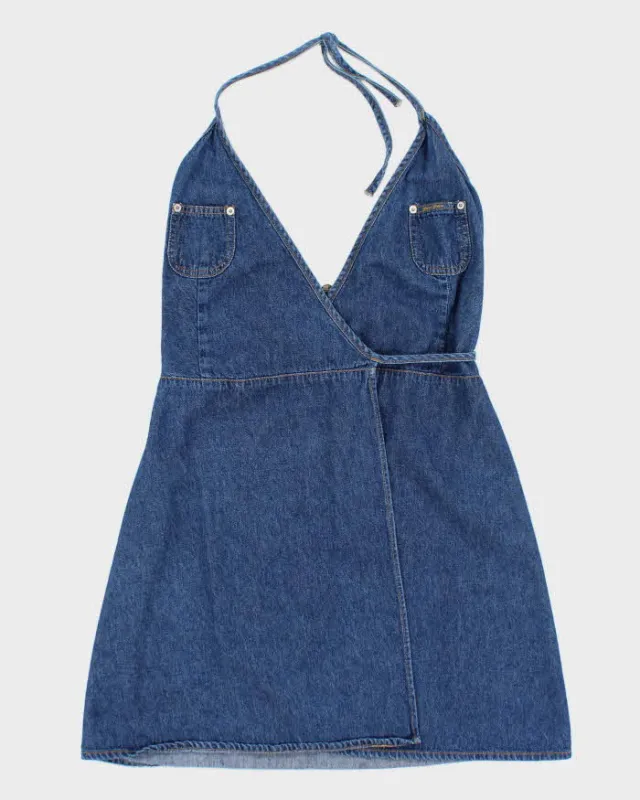Vintage 90s Guess Denim Wrap Mini Dress - XS sold by Rokit