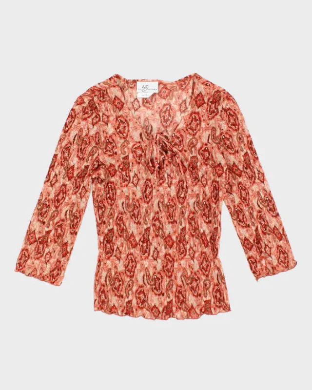 Vintage Y2k 00s Byer California Sheer Floral Blouse - S sold by Rokit