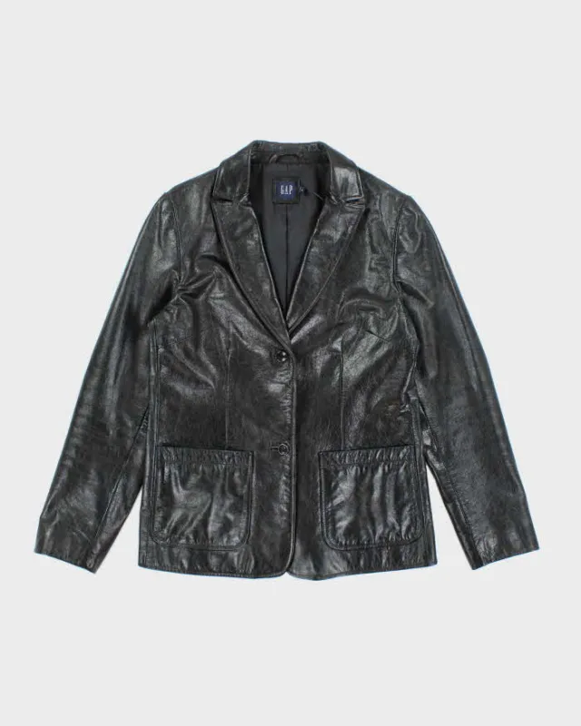 Vintage Women's Y2K GAP Double Breasted Leather Blazer - S sold by Rokit