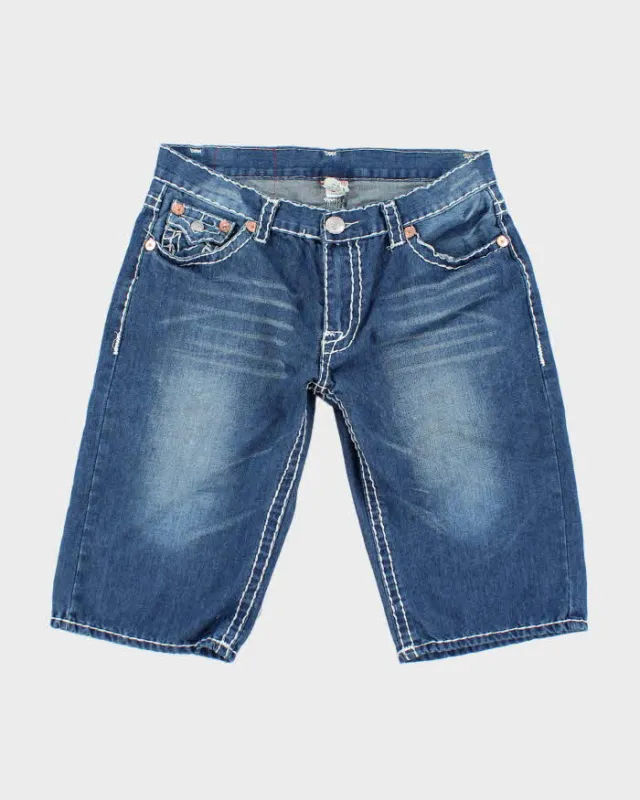 Vintage Y2K True Religion Light Wash Denim Shorts - W32 L14 sold by Rokit