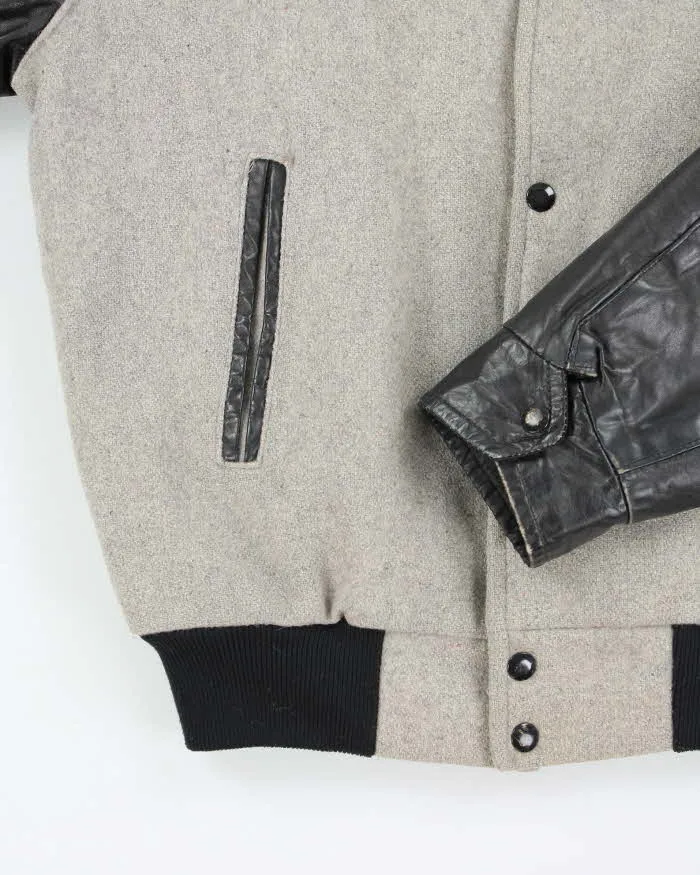 Vintage 70's Embroidered Leather Varsity Jacket - M sold by Rokit product image thumbnail 4