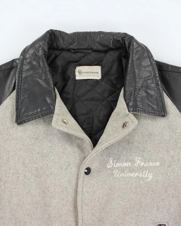 Vintage 70's Embroidered Leather Varsity Jacket - M sold by Rokit product image thumbnail 3