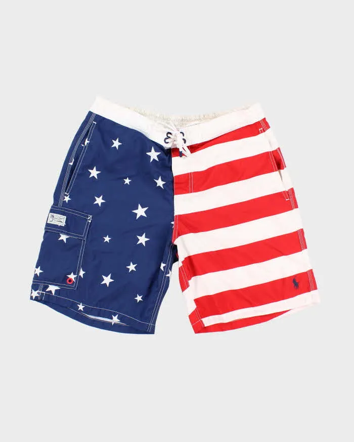 Vintage Ralph Lauren USA Flag Printed Board Shorts - W30 L8 sold by Rokit