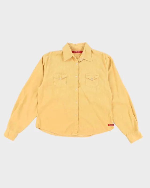 Vintage Wrangler Yellow Corduroy Shirt - L sold by Rokit
