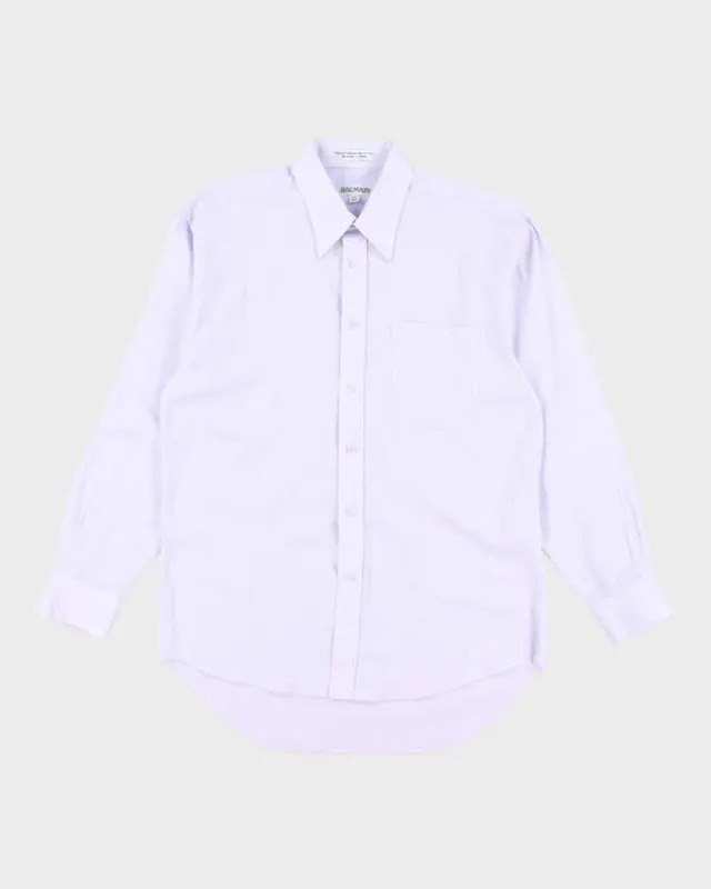 Vintage 90's Balmain Speckled Button Up Shirt - M sold by Rokit