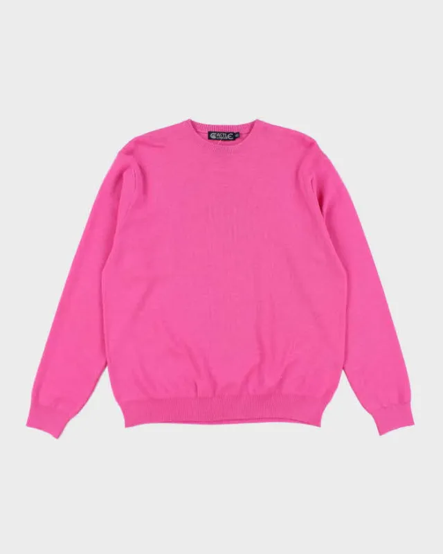 Vintage Castle Of Ireland Pink Wool Jumper - XL sold by Rokit