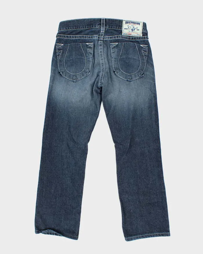 Vintage Y2K True Religion Medium Wash Straight Leg Jeans - W34 L32 sold by Rokit product image thumbnail 2