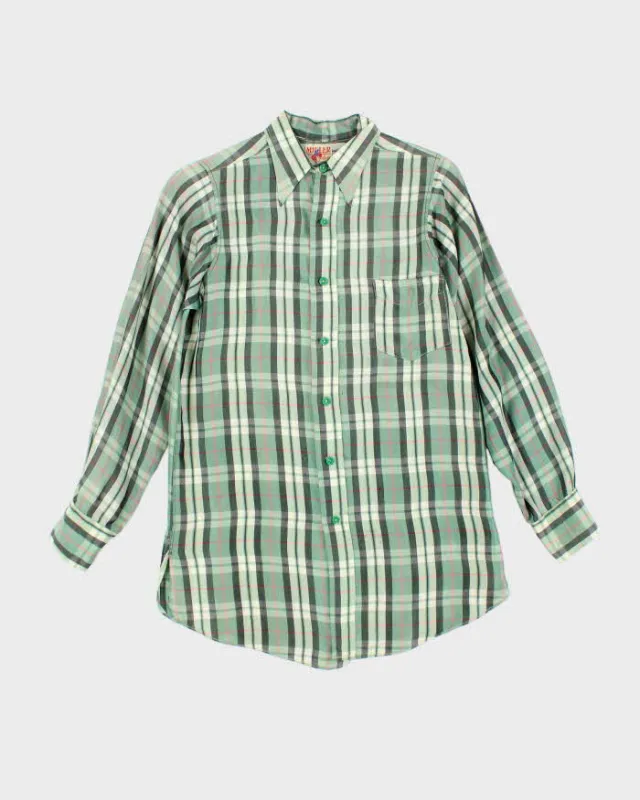 Vintage 1930's Miler Button Up Plaid Shirt - L made by Rokit