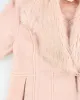 Vintage Y2k 00s Novelti Pink Faux Suede Faux Fur Jacket - L sold by Rokit