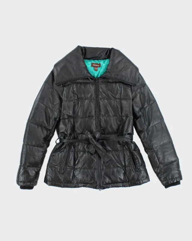 Vintage Y2K Danier Heavyweight Insulated Leather Puffer Jacket - M sold by Rokit