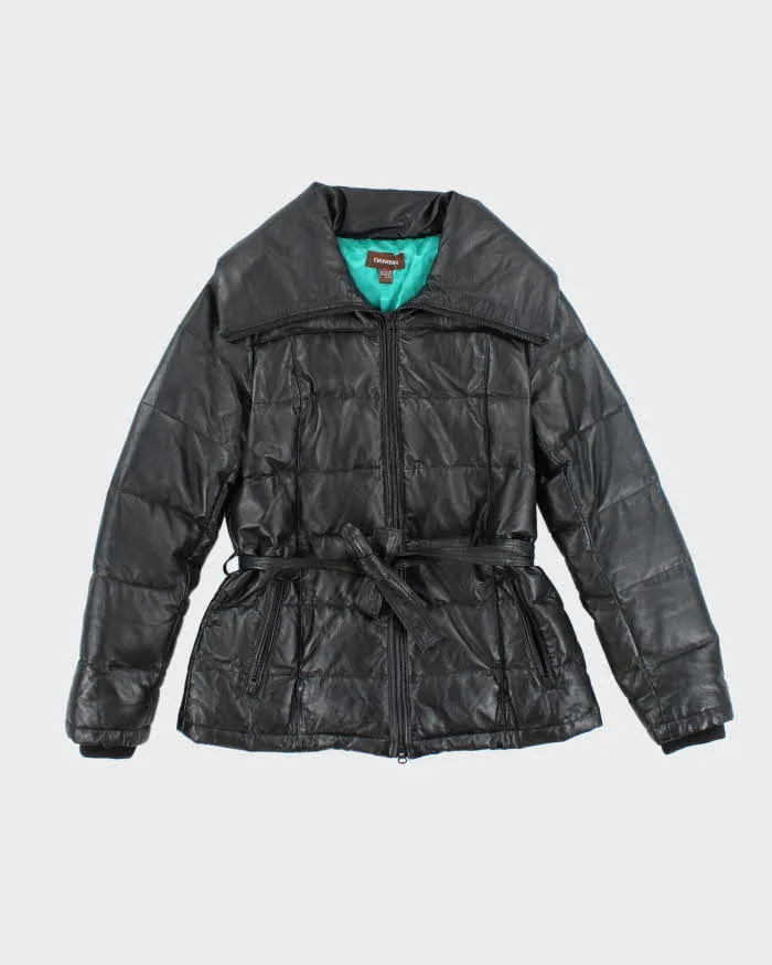 Vintage Y2K Danier Heavyweight Insulated Leather Puffer Jacket - M sold by Rokit