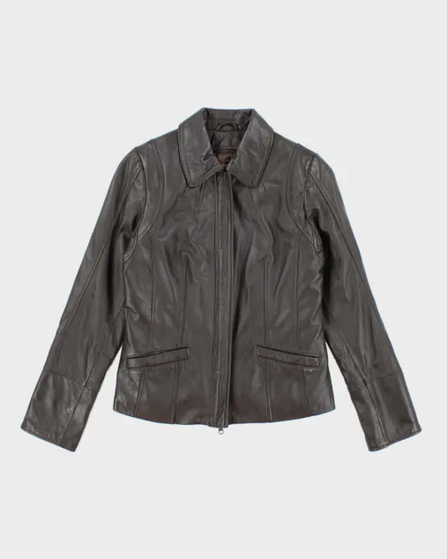 Vintage Y2K Danier Cropped Insulated Leather Jacket - XXS sold by Rokit