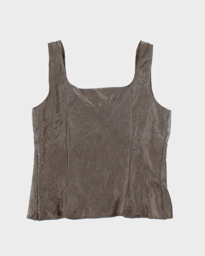 Vintage 90s Shimmery Square Neck Top - M sold by Rokit product image thumbnail 2