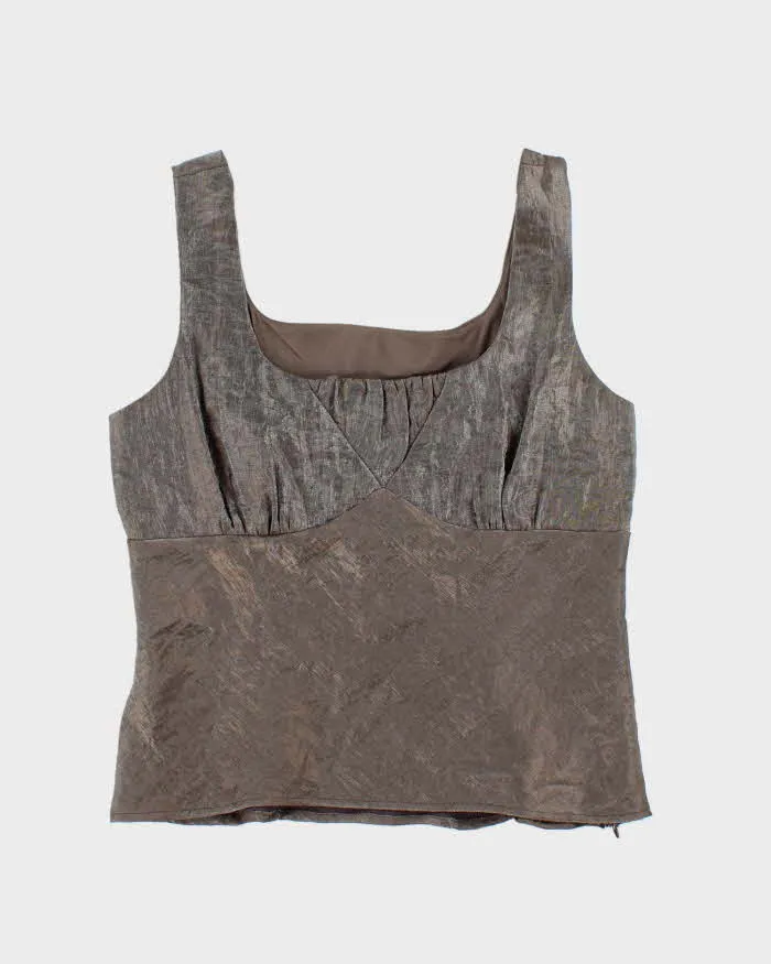 Vintage 90s Shimmery Square Neck Top - M sold by Rokit