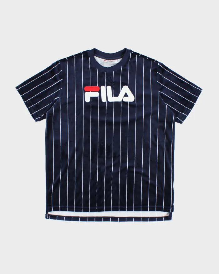 Vintage 2000's Fila Striped Shortsleeve Sweatshirt - S sold by Rokit