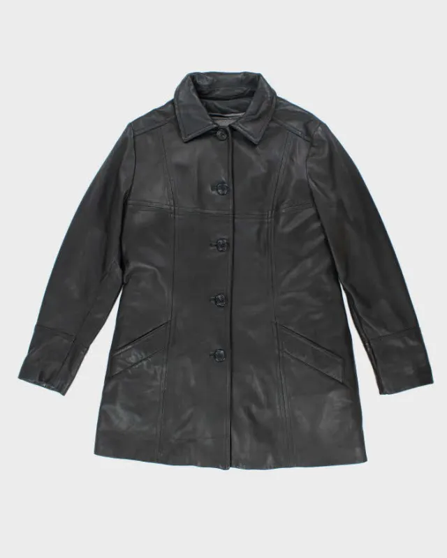 Vintage 90's Women's Danier Leather Button Up Jacket - L sold by Rokit