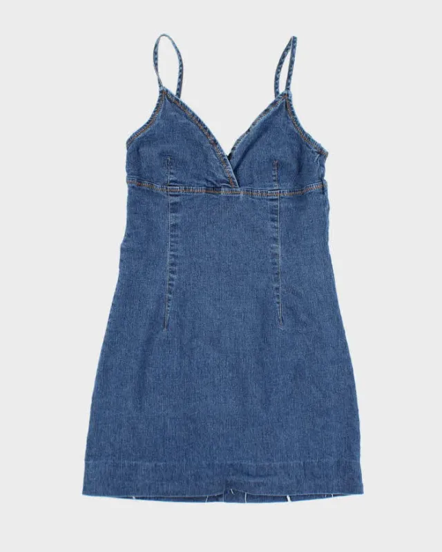Vintage Y2k 00s Smart Set Denim Mini Dress - XS sold by Rokit