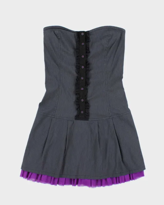 Vintage Y2k 00s Vexy Lace-Up Mini Dress - S sold by Rokit