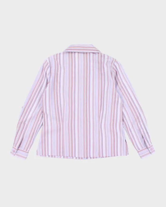 Vintage Y2k 00s Haggar Purple Stripe Blouse - M sold by Rokit product image thumbnail 2