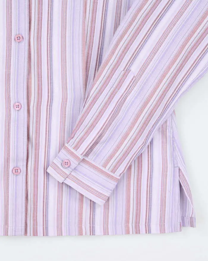 Vintage Y2k 00s Haggar Purple Stripe Blouse - M sold by Rokit product image thumbnail 3