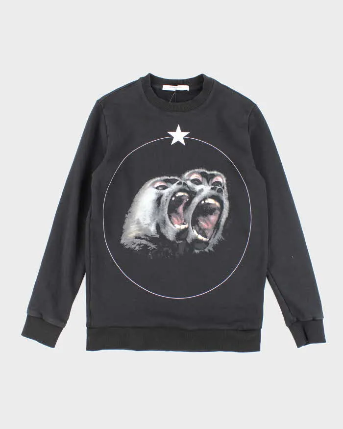 Vintage Givenchy Monkey Twin Head Graphic Sweatshirt - XS sold by Rokit
