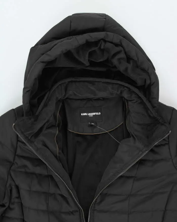 Vintage Y2k 00s Karl Lagerfeld Black Hooded Puffer Jacket - XL sold by Rokit product image thumbnail 3