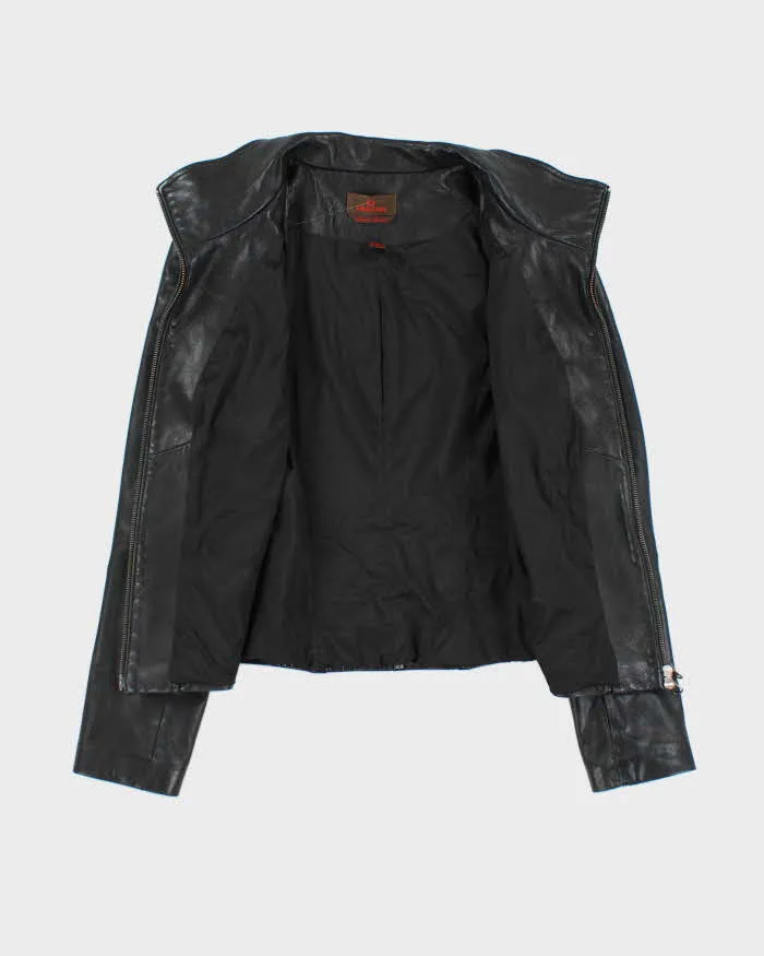 Vintage Danier Black Zip-Up Leather Jacket - S sold by Rokit product image thumbnail 5