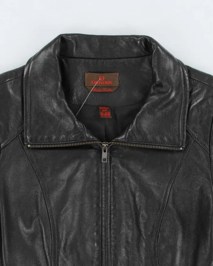 Vintage Danier Black Zip-Up Leather Jacket - S sold by Rokit product image thumbnail 3