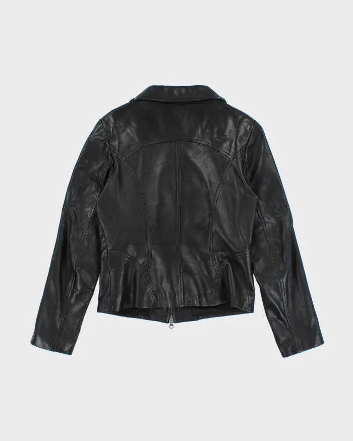 Vintage Danier Black Zip-Up Leather Jacket - S sold by Rokit product image thumbnail 2