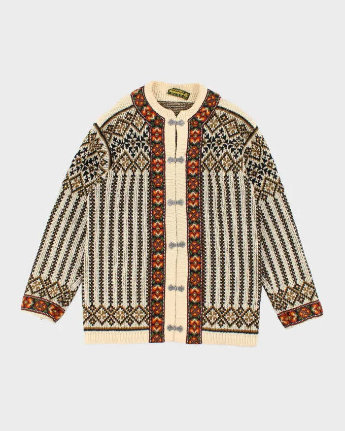 Vintage Nordstikk Icelandic Knit Clasp Chunky Cardigan - L sold by Rokit