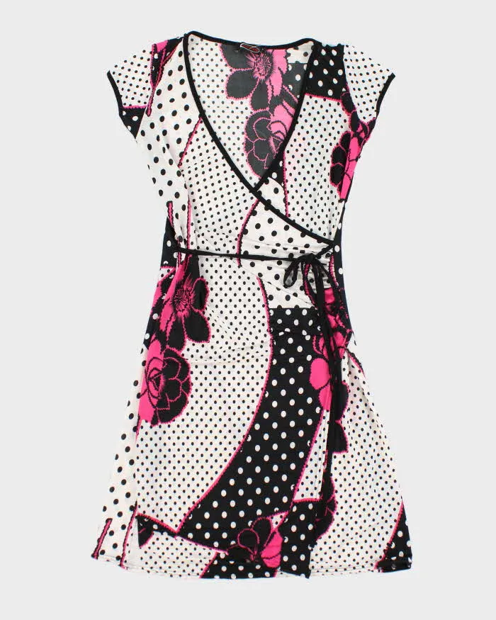 Vintage Y2k 00s Moving Floral Polka Dot Dress - S sold by Rokit