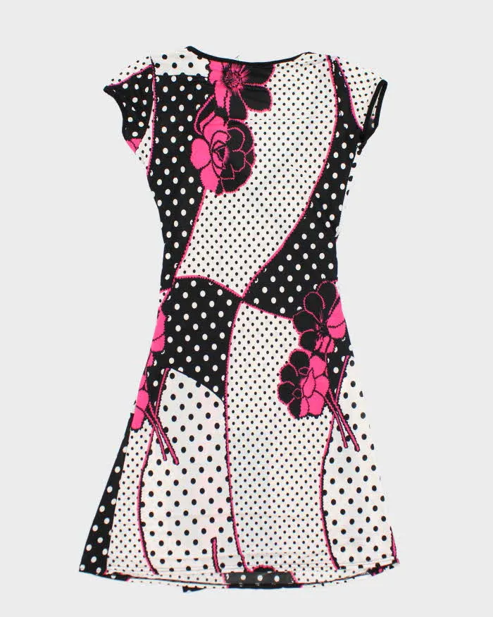 Vintage Y2k 00s Moving Floral Polka Dot Dress - S sold by Rokit product image thumbnail 2