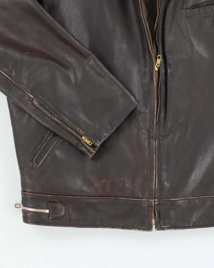 Vintage 80's Cohung Heavyweight Cropped Leather Jacket - M sold by Rokit product image thumbnail 4