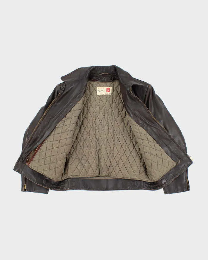 Vintage 80's Cohung Heavyweight Cropped Leather Jacket - M sold by Rokit product image thumbnail 5