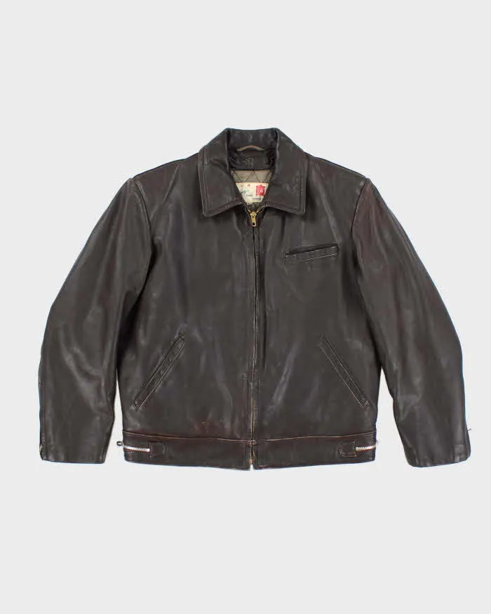 Vintage 80's Cohung Heavyweight Cropped Leather Jacket - M sold by Rokit