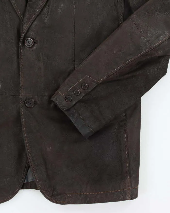 Vintage Y2K Danier Leather Blazer Jacket - L sold by Rokit product image thumbnail 4