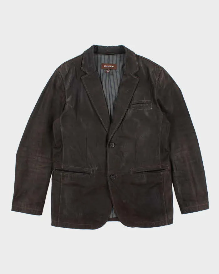 Vintage Y2K Danier Leather Blazer Jacket - L sold by Rokit