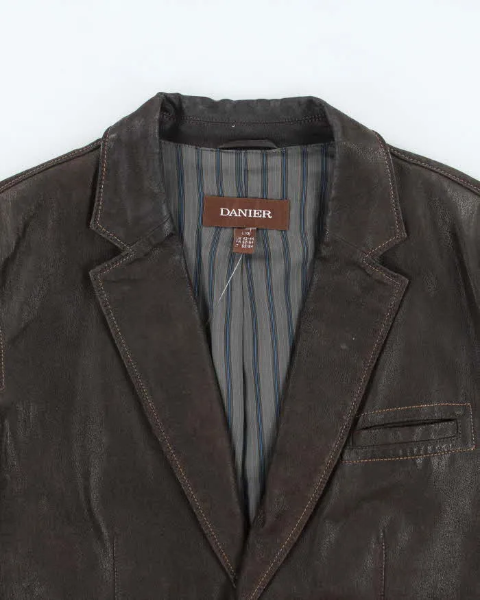 Vintage Y2K Danier Leather Blazer Jacket - L sold by Rokit product image thumbnail 3