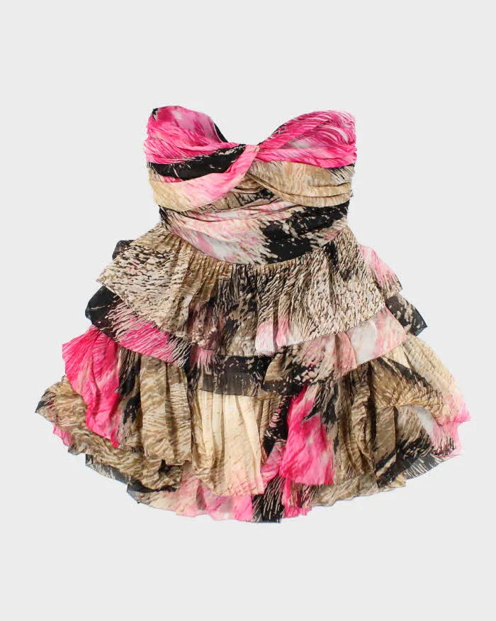 Vintage Y2k 00s Diane Von Furstenberg Silk Ruffle Mini Dress - S sold by Rokit