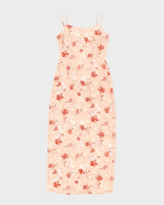 Vintage 90s Floral Sheer Maxi Dress - S sold by Rokit