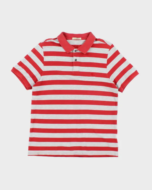 Vintage 2000's Burberry Striped Polo Shirt - M sold by Rokit