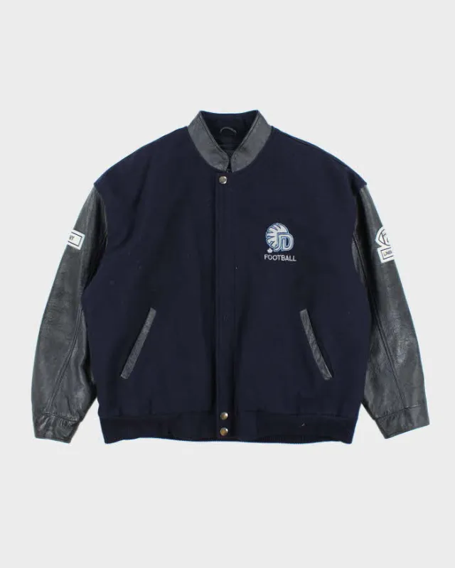 Vintage 90's Heavyweight American Football Leather Varsity Jacket - XL sold by Rokit