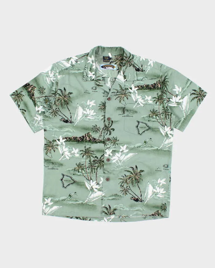 Vintage 2000's Palmwave Hawaii Print Hawaiian Shirt - L sold by Rokit