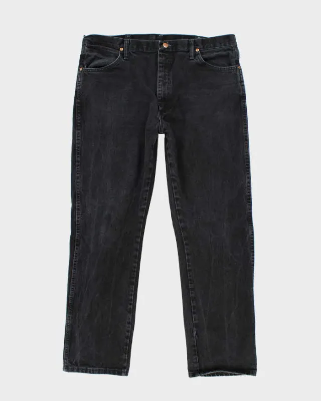 Vintage 90's Wrangler Faded Black Straight Leg Jeans - W34 L26 sold by Rokit