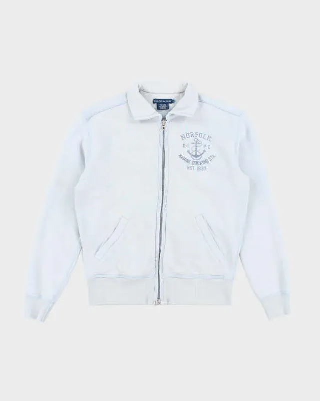 Vintage Women's Ralph Lauren Marine Docking Graphic Full Zip Sweatshirt - S sold by Rokit