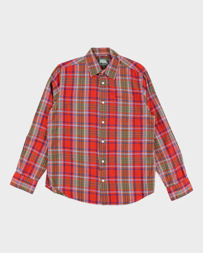 Vintage Roots Checked Long Sleeve Shirt - M sold by Rokit