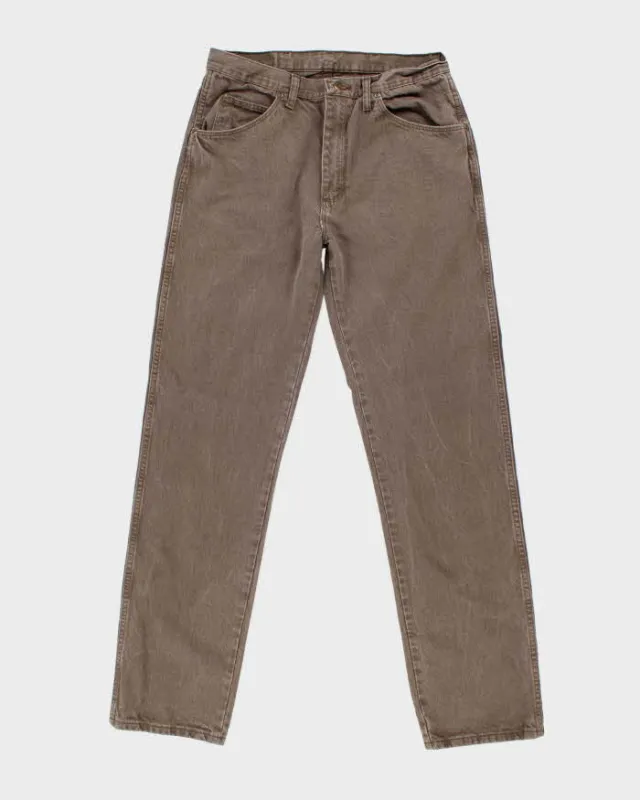 Vintage 90's Wrangler Faded Brown Wash Straight Leg Jeans - W30 L33 sold by Rokit