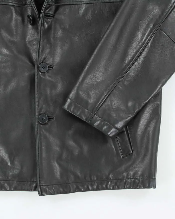 Vintage Danier Heavyweight Leather Button Up Jacket - L sold by Rokit product image thumbnail 4