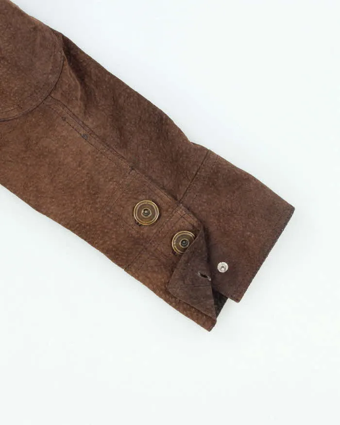 Vintage Women's Y2K Xntrik Suede Cropped Zip Up Jacket - M sold by Rokit product image thumbnail 5